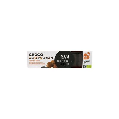 Raw Organic Food Chocoladereep Noot & Rozijn