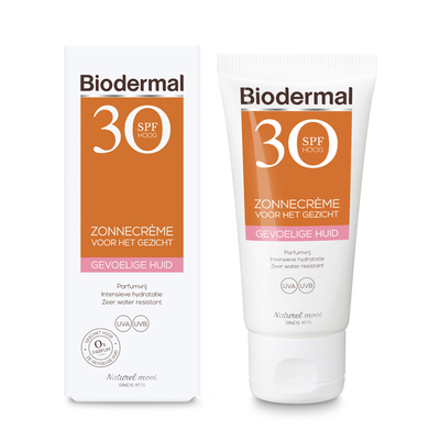 Biodermal gevoelige huid zonnecreme gezicht SPF 30