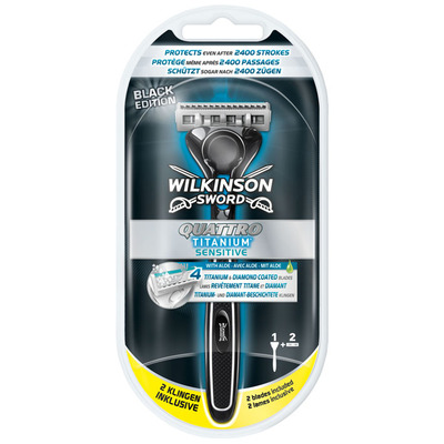 Wilkinson Sword quattro titanium razor black