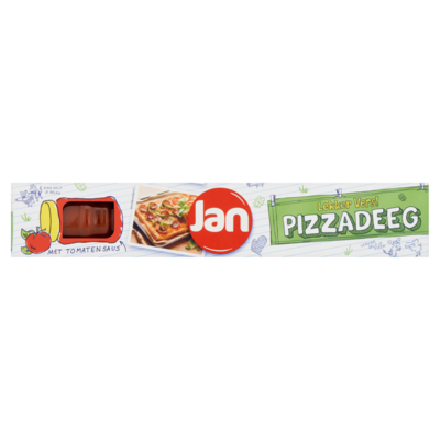 Jan Pizzadeeg met tomatensaus
