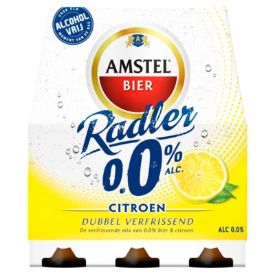 Amstel Radler citroen 0.0% fles 6 x 30 cl.