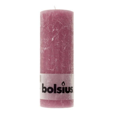 Bolsius Rustiek kaars 190/68 oud Roze
