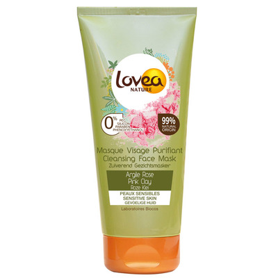 Lovea Clay cleansing gezichtmasker roze