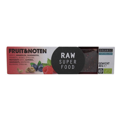 Raw Organic Food Spirulina fruit & noten reep
