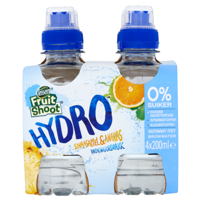 Teisseire Fruitshoot hydro sinaasappel-ananas 4 x 350ml