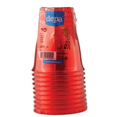 Depa Tafelen Plastic Glas Rood