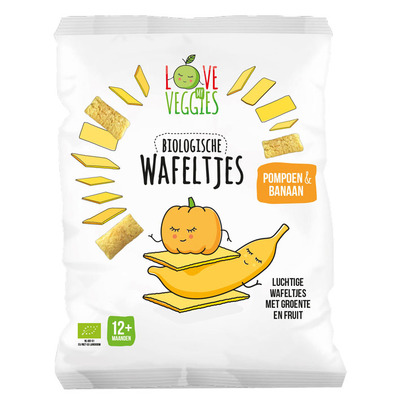 Love my veggies Wafeltjes met pompoen en banaan 12+bio