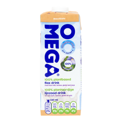 OOOMEGA Macchiato 100% Plantaardige Lijnzaad Drink
