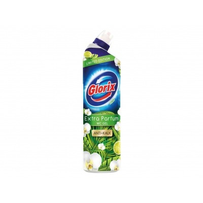 Glorix Toiletreiniger bleek 100% antikalk lime