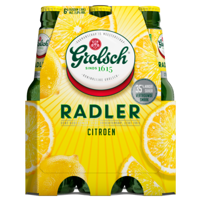 Grolsch Radler Citroen Flessen 6 x 30 cl