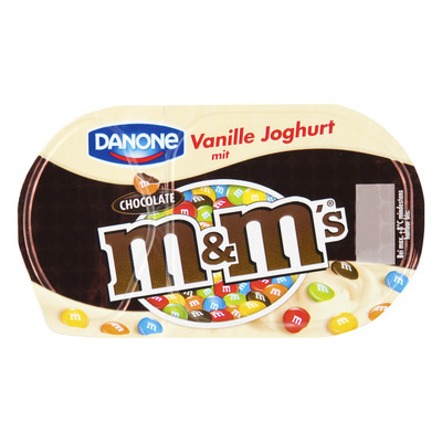 Danone Vanille yoghurt m&m's