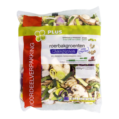 Huismerk Roerbakgroenten champignons