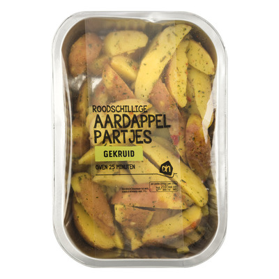 Huismerk Roodschillige aardappelpartjes gekruid