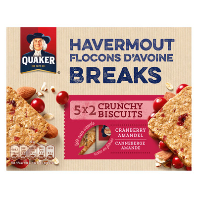 Quaker Havermout breaks cranberry-amandel