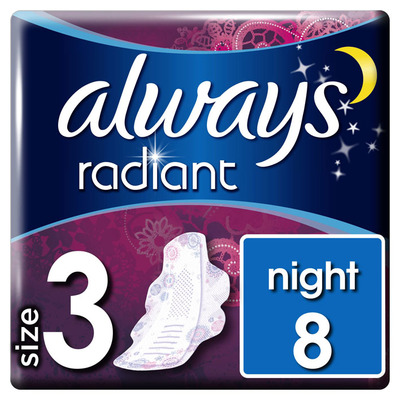 Always Radiant normal 12 maandverband vleugels