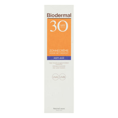 Biodermal Anti age zonnecrème gezicht SPF 30