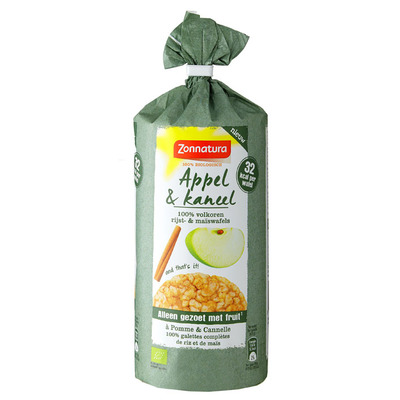 Zonnatura Rijst- & maiswafels appel & kaneel