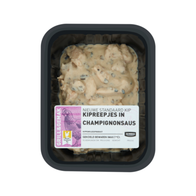 Huismerk Nieuwe Standaard Kip Kipreepjes in Champignonsaus