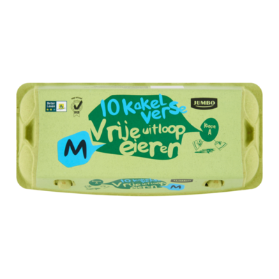 Huismerk 10 Kakelverse Vrije Uitloopeieren M