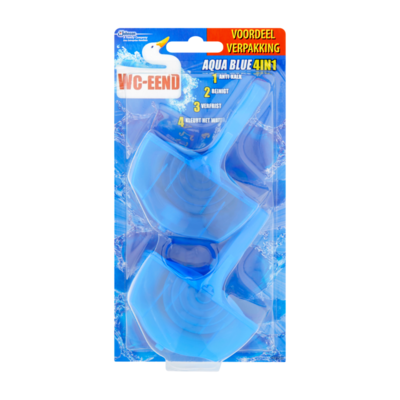 WC-Eend Aqua Blue 4 in 1 Voordeelverpakking