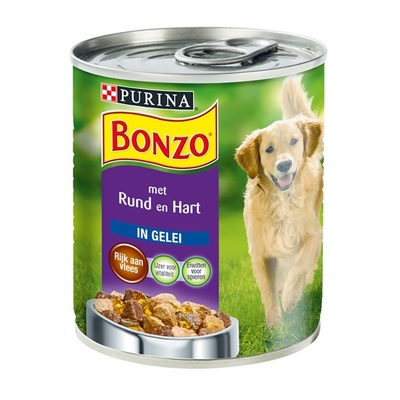 Bonzo Hondenvoer Met Rund En Hart In Gelei