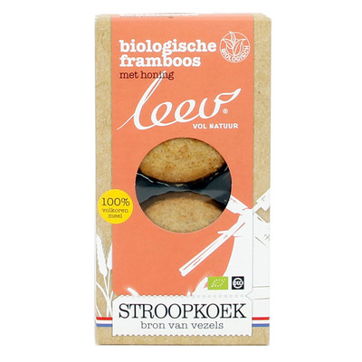 Leev Spelt stroopkoeken met framboos bio