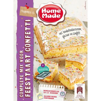 Homemade Complete mix voor feesttaart confetti