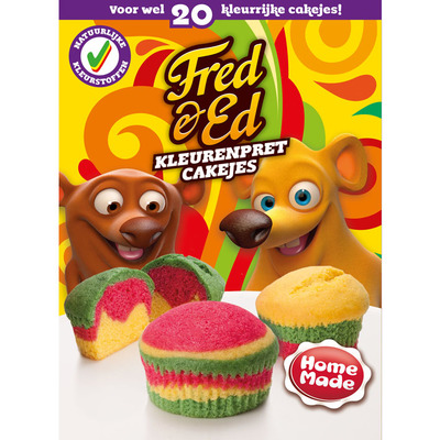 Homemade Fred & Ed kleurenpret cakejesmix