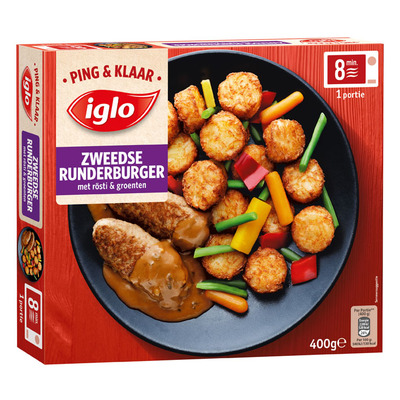 Iglo Ping & Klaar Zweedse runderburger rösti
