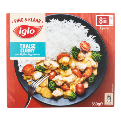Iglo Ping&Klaar Thaise curry kip/groenten
