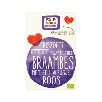 Fair Trade Original Biologische Zwarte Thee met Braambes 20 zakjes à