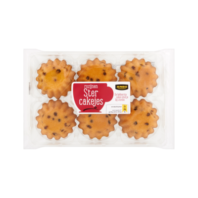 Huismerk Rozijnen Ster Cakejes