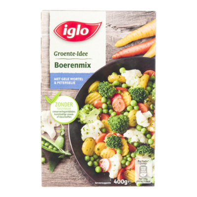 Iglo Boerenmix met peterselie & gele wortel