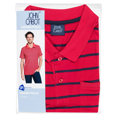 AH/JC Herenpolo streep rood maat XXL