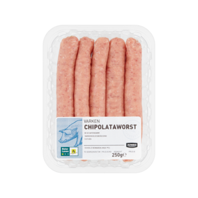 Huismerk Varken Chipolataworst in Schapendarm 5 Stuks