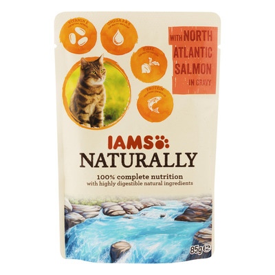IAMS Naturally cat adult zalm in jus