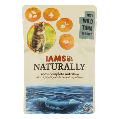 IAMS Naturally cat adult wild tonijn in jus