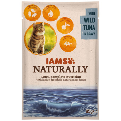 IAMS Naturally cat adult wild tonijn in jus