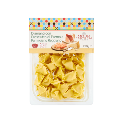 Antica Pasteria Diamanti con Prosciutto di Parma e Parmigiano Reggiano