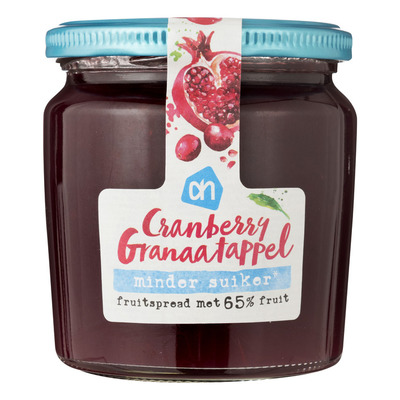 Huismerk Cranberry- granaatappel fruitspread