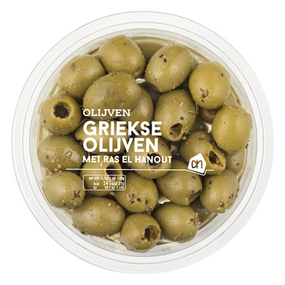 Huismerk Griekse olijven ras el hanout