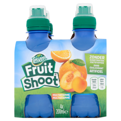 Teisseire Fruit shoot multivitamine 4 flesjes