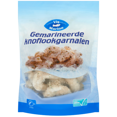 Vis Marine Garnalen vannamei gemarineerd knoflook