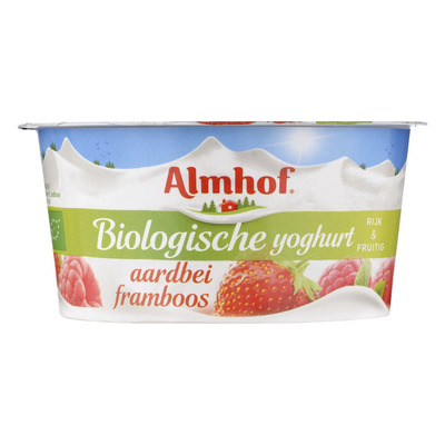 Almhof Biologische yoghurt aardbei-framboos