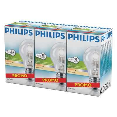 Philips Eco classic dim warmwit 630 lumen 55W E2