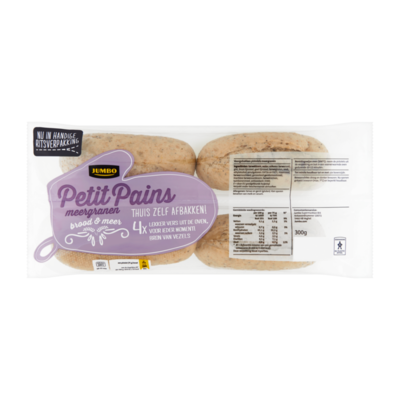 Huismerk Petit Pains Meergranen 4 Stuks