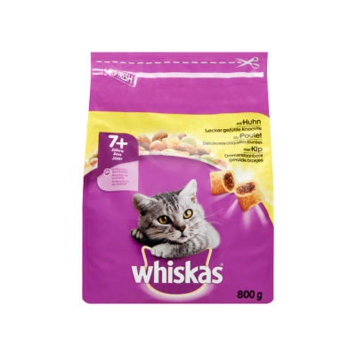 Whiskas Kattenvoer Droog Kip Senior 7+ Jaar