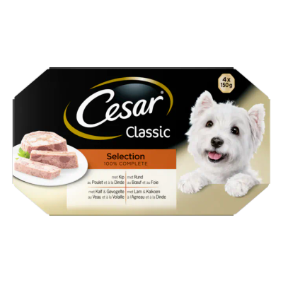 Cesar Hondenvoer Nat Classic 4 Kuipjes x