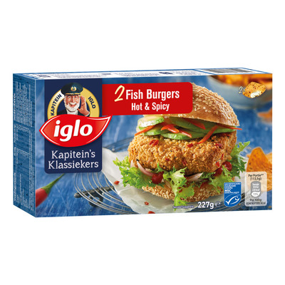 Iglo Fish burger hot & spicy