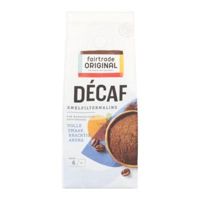 Fairtrade Original Décaf Koffie Snelfiltermaling